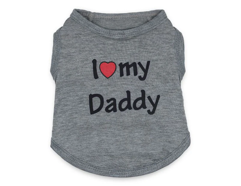 Dog T-shirt Daddy Pet Vest Dog Summer Cool Clothing- m