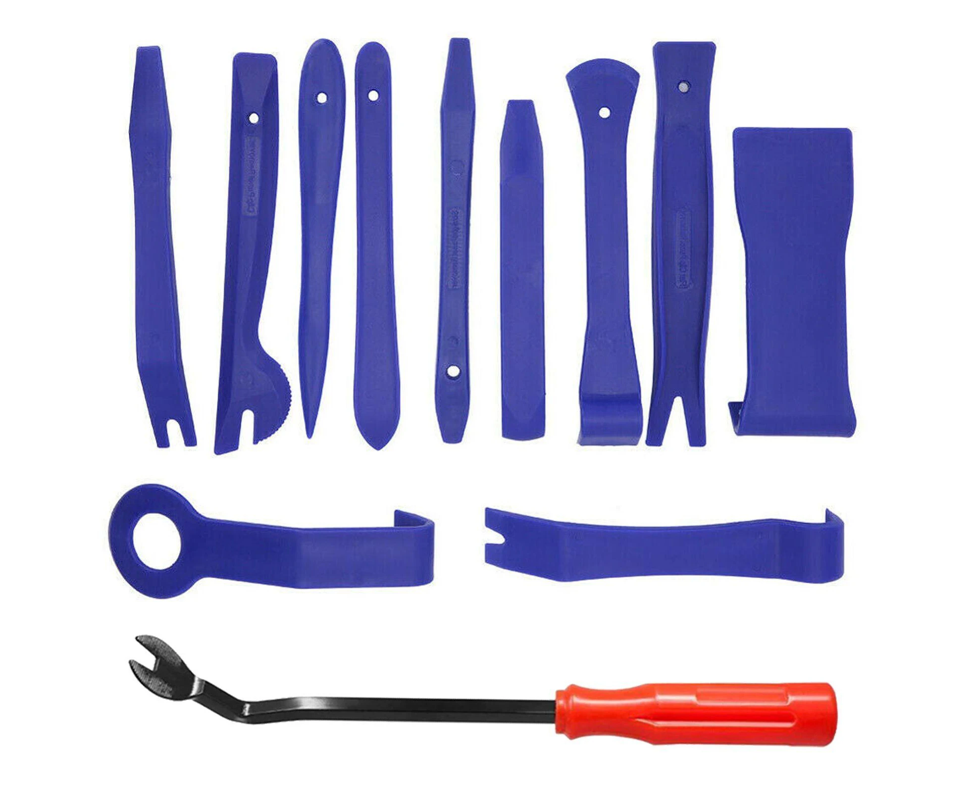 12Pcs Car Trim Removal Tool Set Hand Tools Panel Pry Bar Door Interior Clip Kit Blue