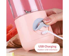 Mini Portable Blender USB Rechargeable 500ml Cup Bottle Electric Juicer Smoothie Kitchen Mixer Orange Machine no Juice Extractor - Light green
