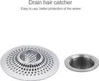 Drain Hair Catcher/bathtub Shower Drain Hair Trap/strainer Stainless Steel Drain Protector(sliver Color)1pcs