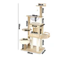 Alopet Cat Tree Scratching Post Tower Condo Scratchers Kitten Furniture 131cm