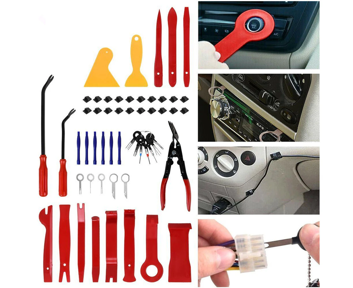 60PCS Car Trim Removal Tool Auto Hand Tools Pry Bar Dash Panel Door Interior Kit