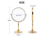 Toscano 8in Standing Mirror Dual-Sided Magnifying Makeup Mirror-Gold