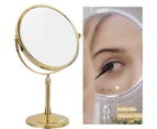 Toscano 8in Standing Mirror Dual-Sided Magnifying Makeup Mirror-Gold
