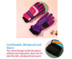 GEERTOP Insulated Winter Cold Weather Kids Ski Gloves Waterproof Windproof-Black