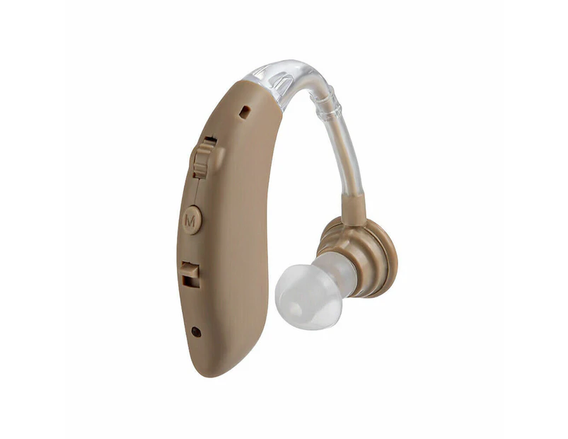 Rechargeable Hearing Aids Digital BTE Enhancer Sound Voice Amplifier Behind Ear Beige