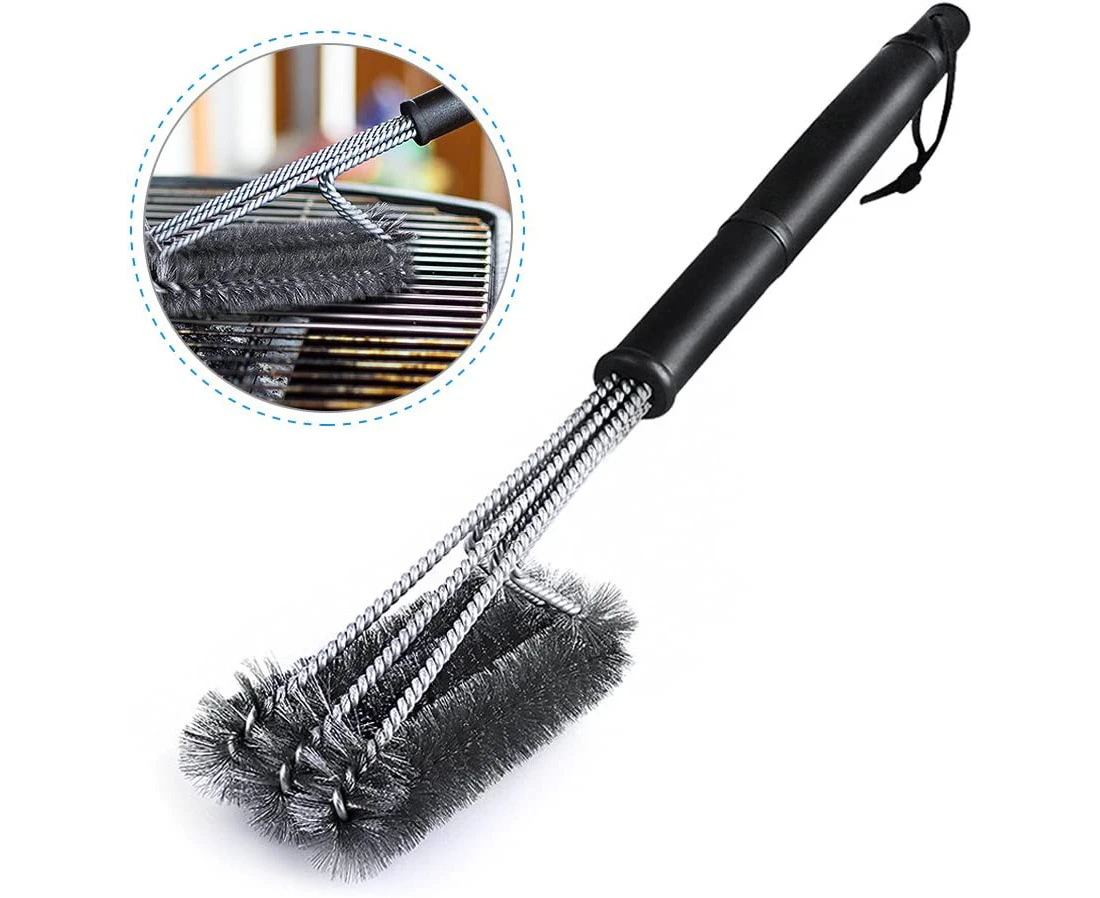 Grill Brush, Stainless Steel Brush, Cleaning Brush, Long Insulated Handle, Perfect for Charcoal Gas Electric Grills