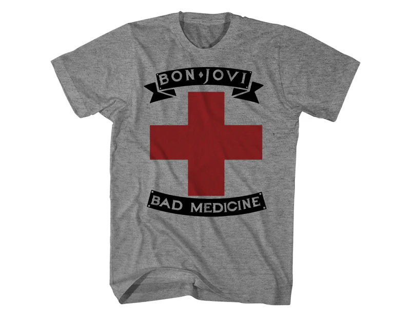 Bon Jovi T Shirt Bad Medicine Bon Jovi T-Shirt - Dark Gray