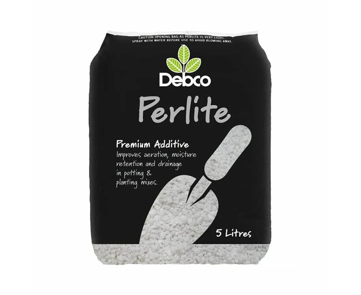 Debco 5L Perlite Hydroponics Grow Media Premium Additive For General Potting Mix