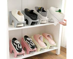 Sunshine Single/Double Row Shoes Slot Stand Holder Rack Space Saver Storage Organizer-Pink