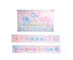 Gender Reveal Banner Rustic Style Lightweight Polyester Safe Odorless  Shower Photo Banner For Indoor Outdoor