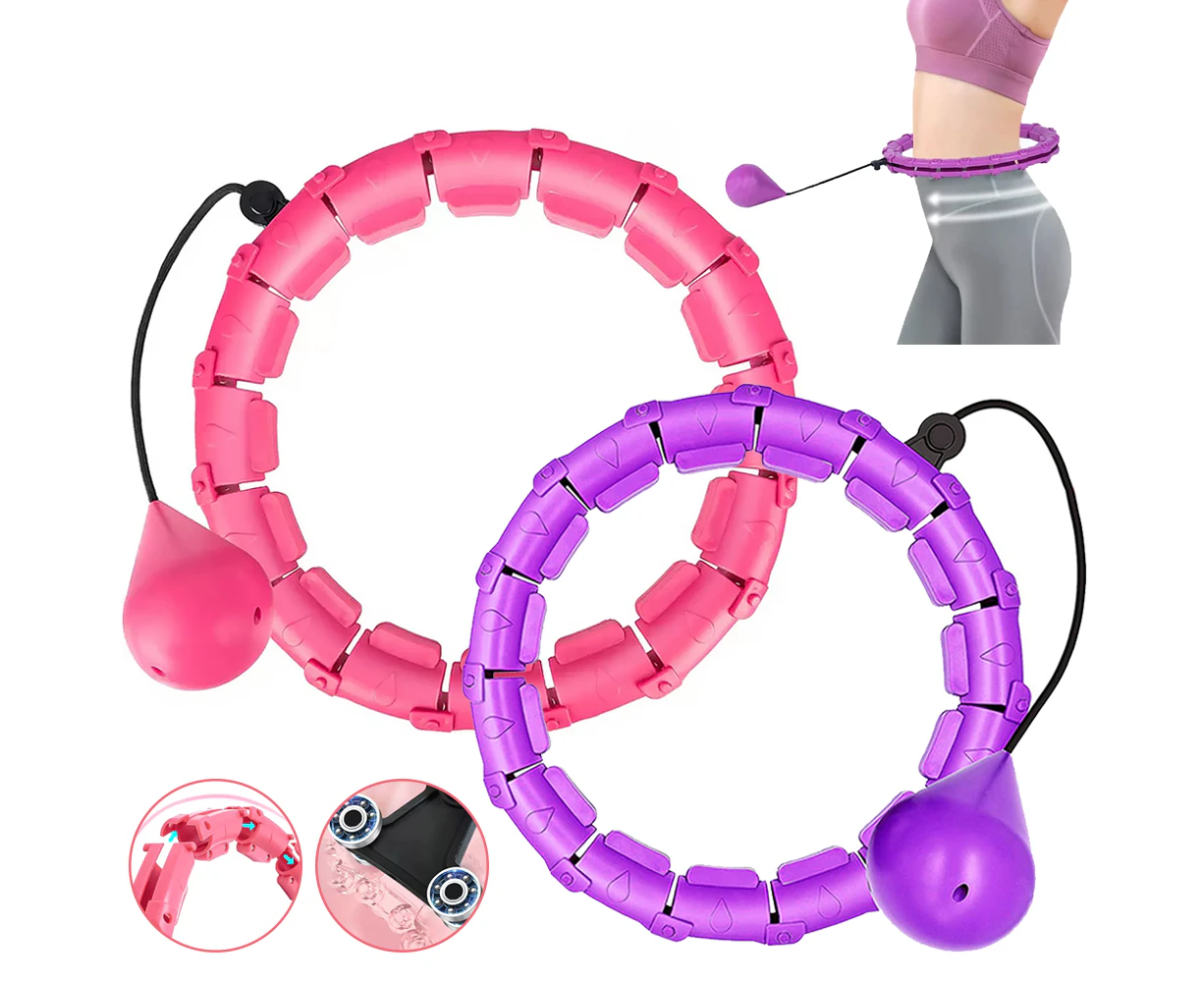 24 Knots Smart Hula Hoop Weighted Fitness Detachable Hoops Weight Hoola Sport