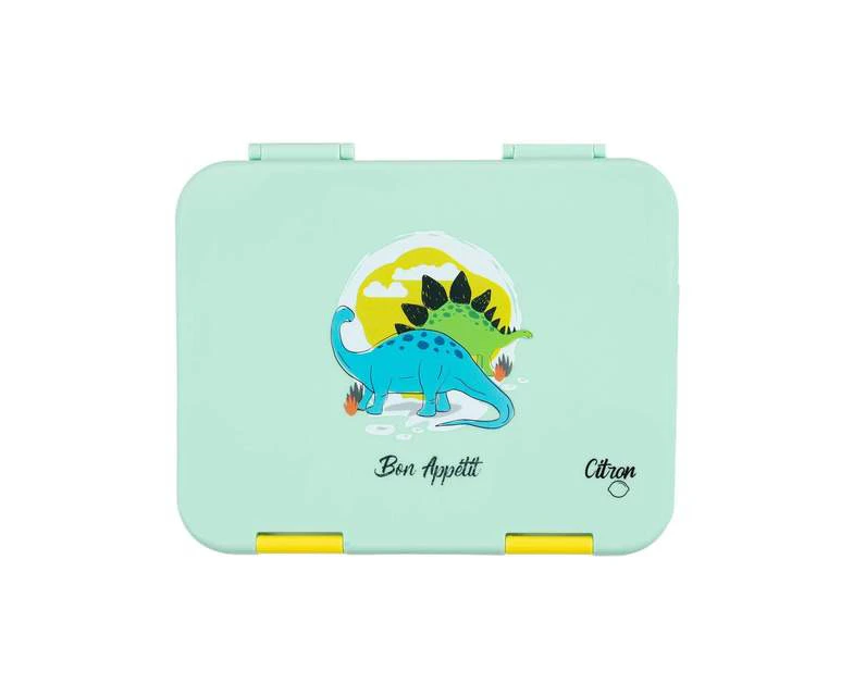 Lunch box Bento Style -      4 compartments with Accessories - Dino