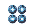 Fulllucky 4Pcs 52*30mm Outdoor Polyurethane Four-wheel Double Rocker Skateboard Wheels-Blue