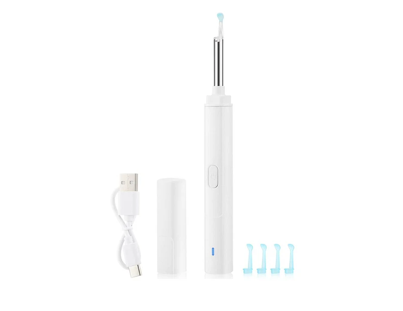 4.5mm Ear Cleaner Otoscope Ear Wax Cleaning Tool Endoscope Ear Pick Wireless Ear Camera Luminous Ear Wax Cleaning Health Care - 4.5mm White