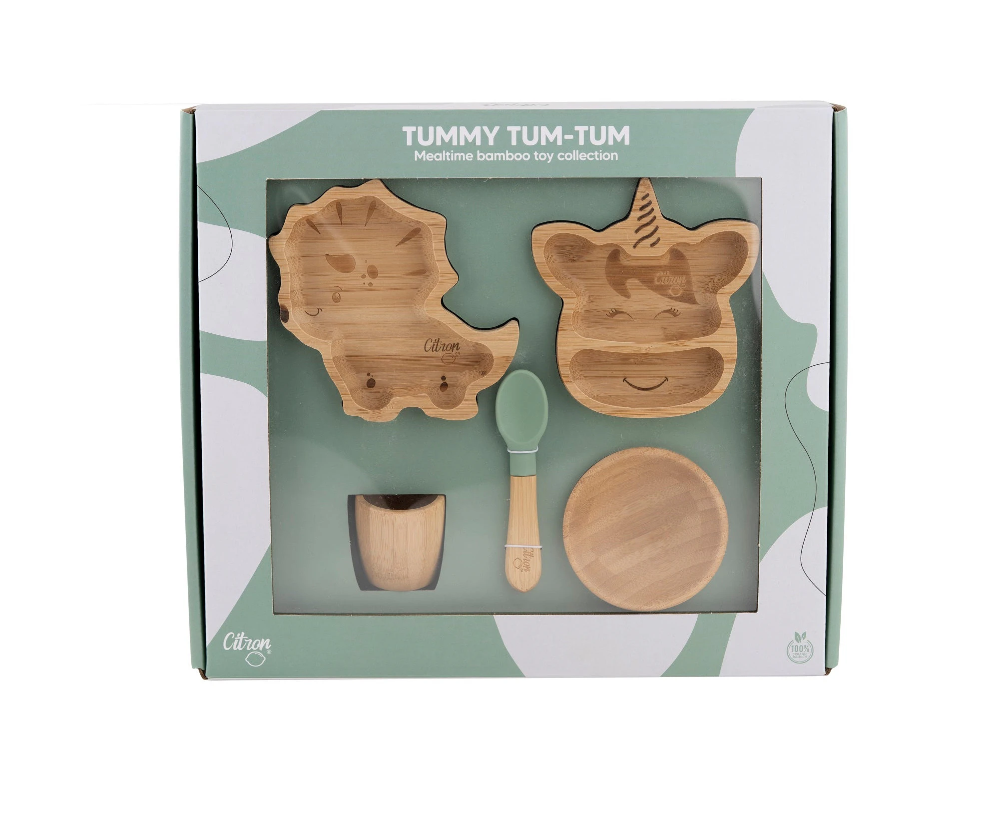 Tummy Tum-Tum Bamboo Toy Collection - Plates, Bowl, Cup & Spoon