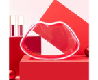 Cosmetic Bags Water Proof Portable PVC Transparent Lip Shaped Makeup Bags for-Red