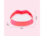 Cosmetic Bags Water Proof Portable PVC Transparent Lip Shaped Makeup Bags for-Red