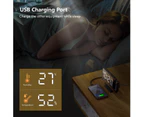 Alarm Clock Projector Ceiling Radio Alarm Clock with LED Mirror Screen USB Charging Port Snooze Function Dual Alarm Digital Clock