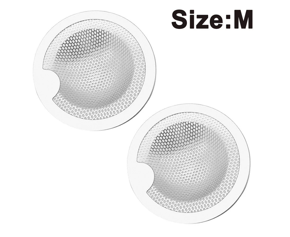 2 Pack Kitchen Sink Strainer, Stainless Steel Anti-Clog Mesh Sink Drainer - Medium