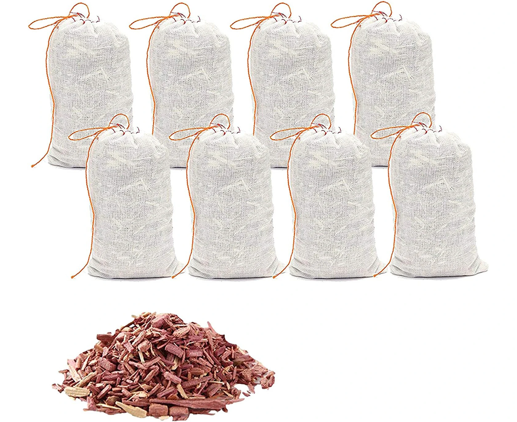 8 Pack Cedar Sachets Bags, Cedar Chips for Closets and Drawers, Cedar Blocks for Clothes Storage, Cedar Wood Closet