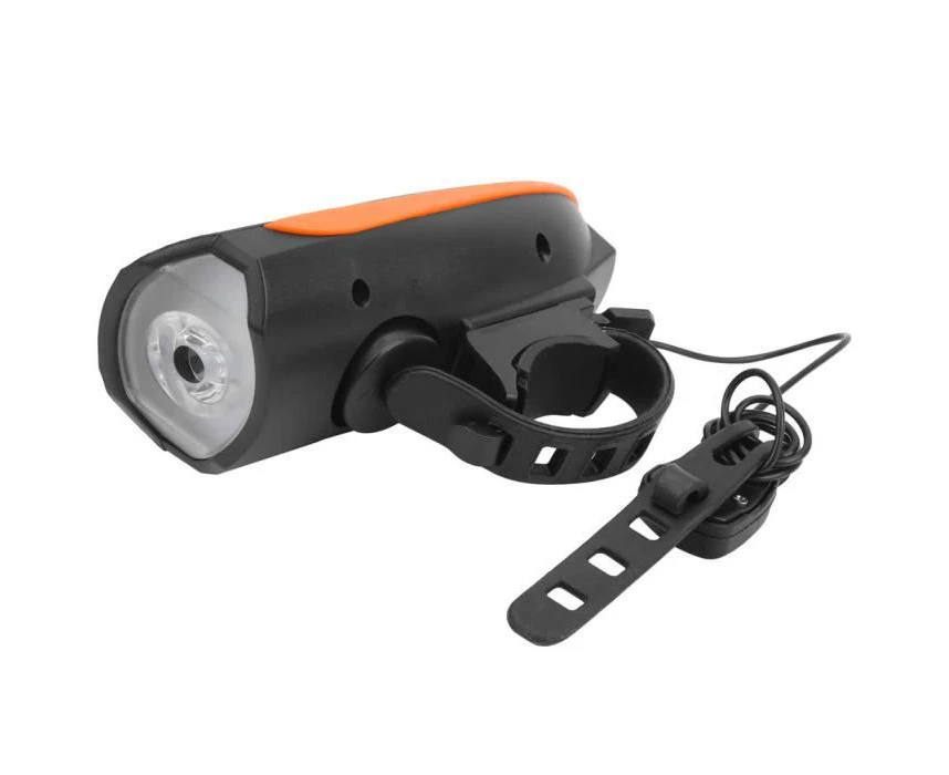 Light Bike Bicycle Front Light With Usb Charging Horn Night Light Waterproof Flashlight(Orange)