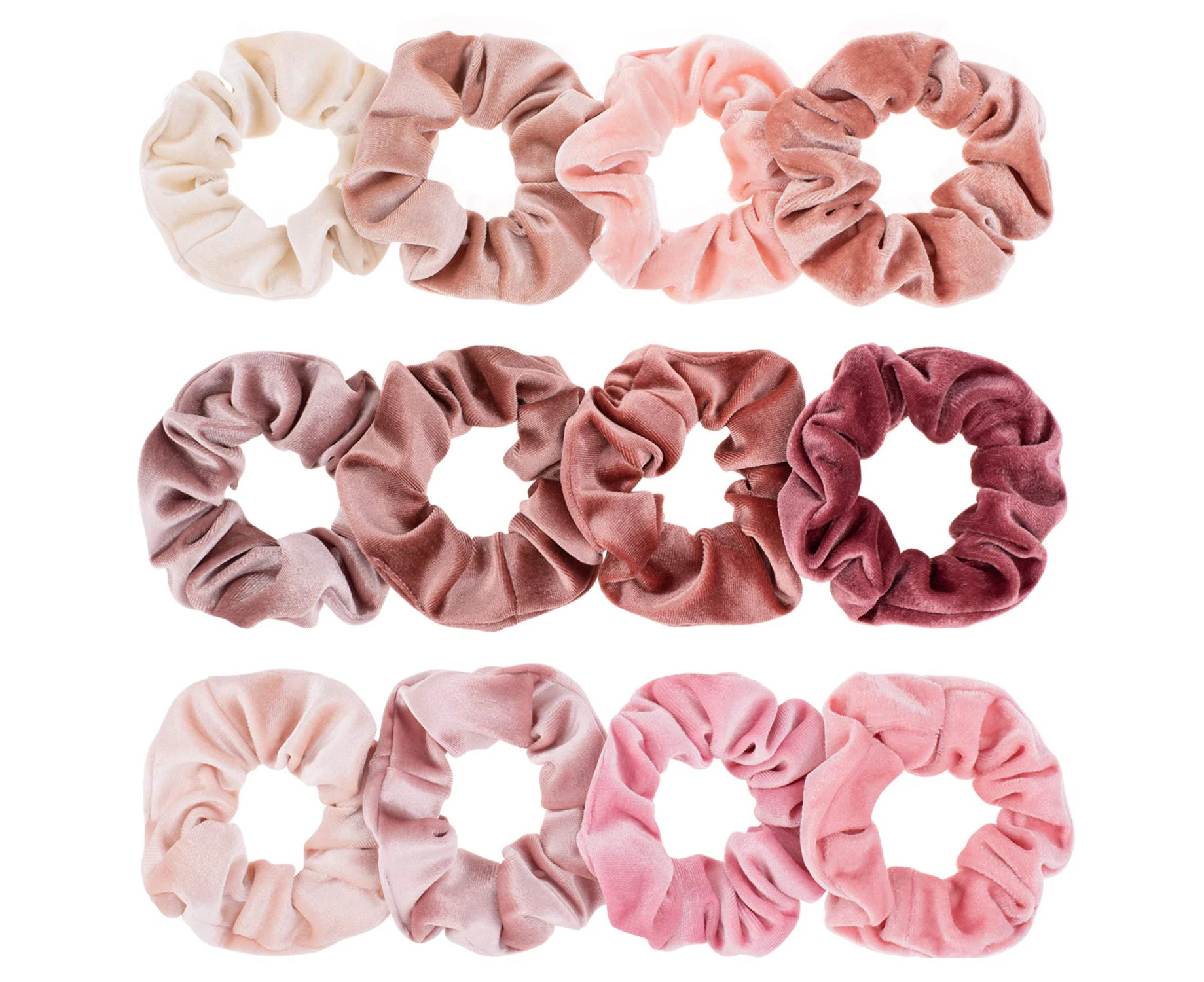 Pack of 12 high-quality velvet headbands for ladies or girls hair accessories, a good holiday gift