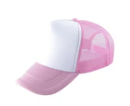 Women Men Summer Baseball Cap Adjustable Mesh Outdoor Hat Sunshade Sun Visor-Blue White