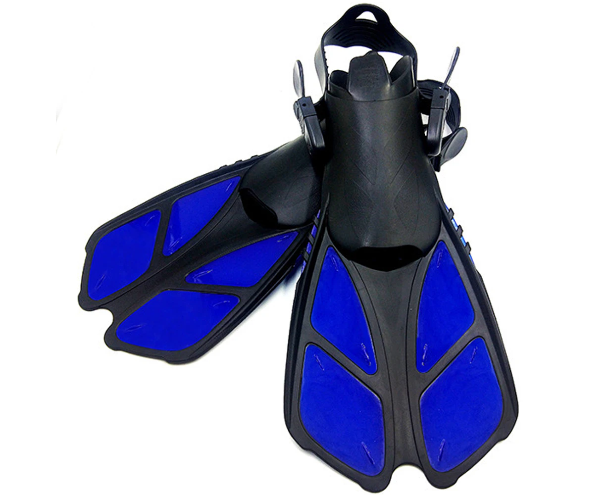 Snorkel Fins, Swim Fins Travel Adjustable for Snorkeling Diving Adult Men Women Kids Open Heel Swimming Flippers-ML/XL