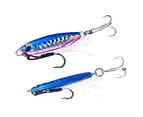 16g Lure Bait  Appearance 3D Simulation Fisheye  Hook Bright Color Easily Remove Fishing Tool Boat Fishing Jig Lure for Outdoor - E
