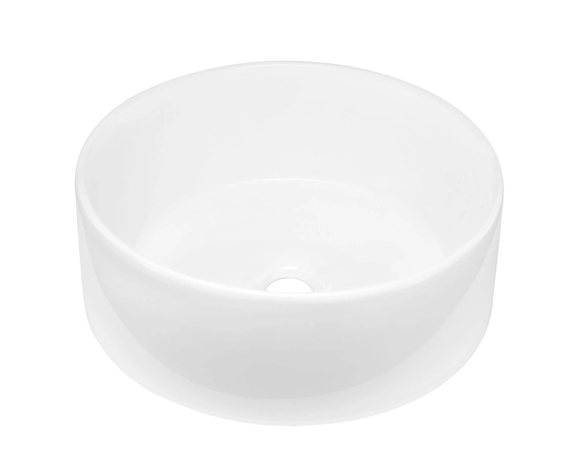 White Bathroom Sink Vessel Hand Wash Basin Vanity Washing Bowl Above Counter Toilet Bath Countertop Ceramic Modern Round