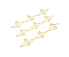 100pcs Paper Clips Prevent Slip Cute Animal Shaped Decorative Metal Small Bookmark Paperclips for Office School Golden