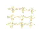 100pcs Paper Clips Prevent Slip Cute Animal Shaped Decorative Metal Small Bookmark Paperclips for Office School Golden