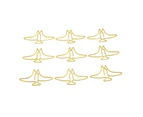 100pcs Paper Clips Prevent Slip Cute Animal Shaped Decorative Metal Small Bookmark Paperclips for Office School Golden