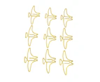 100pcs Paper Clips Prevent Slip Cute Animal Shaped Decorative Metal Small Bookmark Paperclips for Office School Golden