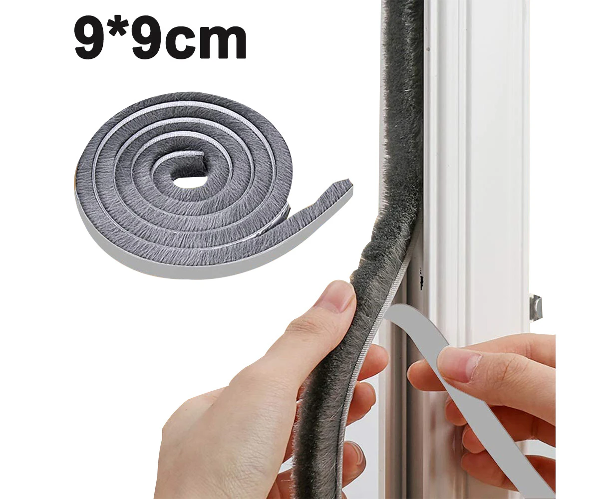 Brush Seal For Window Door Self-Adhesive Felt Seal 9*9Mm Gray