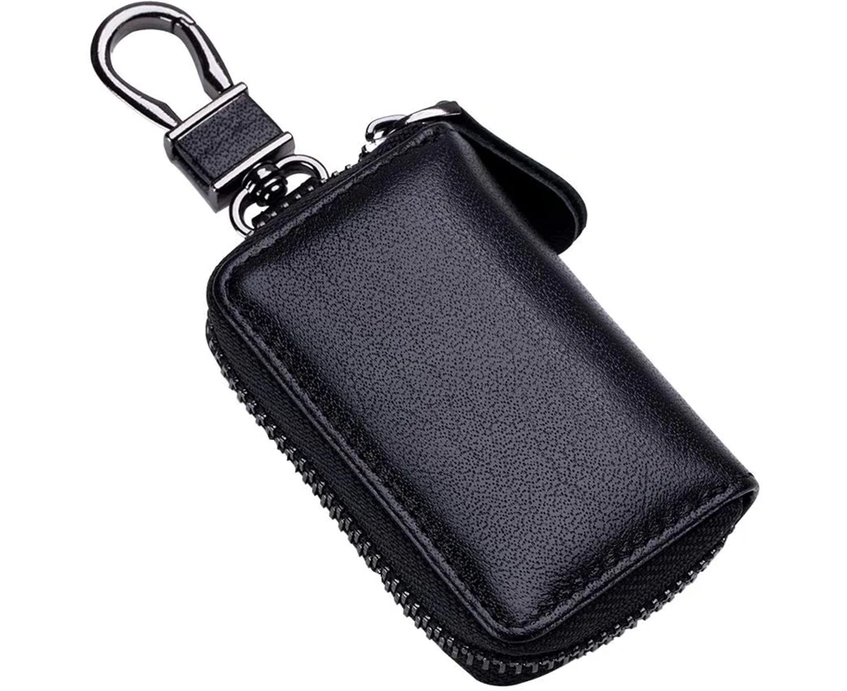 Key Fob Protector Signal Blocking Anti-Theft Pouch-Genuine Leather