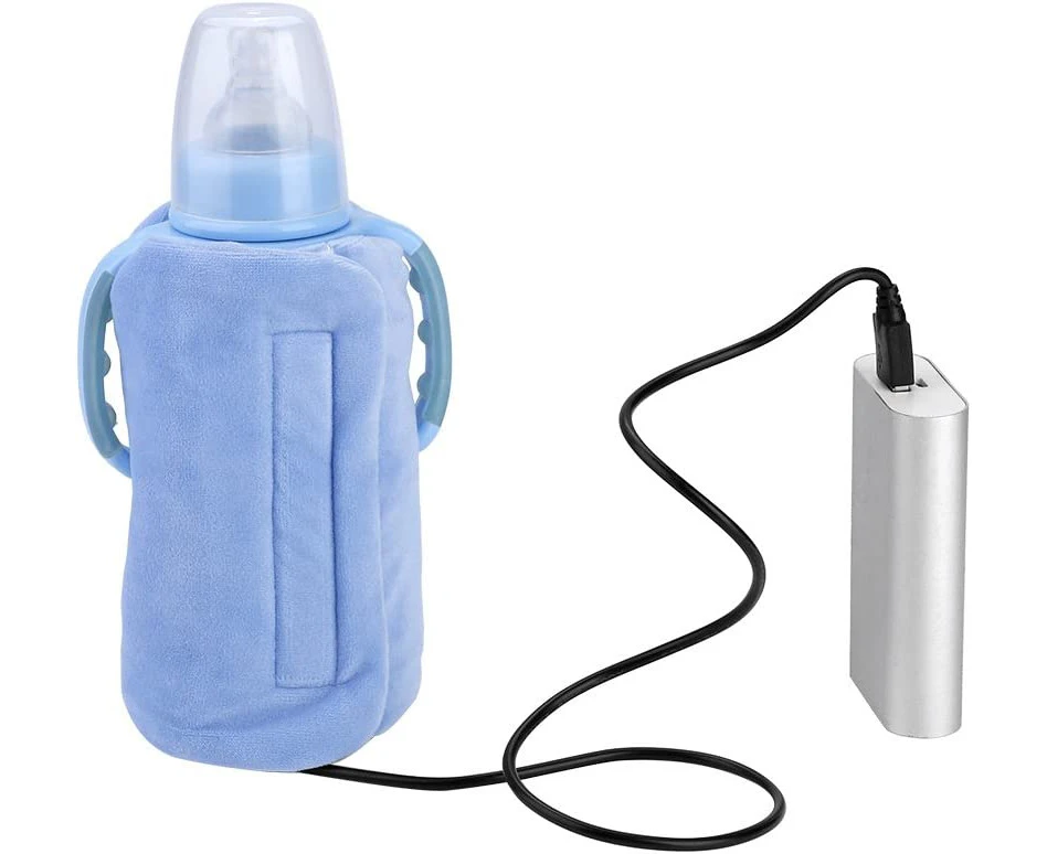 Warmer - Baby Bottle Warmer - Usb Portable Travel Mug Milk Heater Bottle Heater Feeding Bottle Infant Storage Bag - Blue