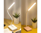 USB Rechargeable Wireless LED Desk Lamp 2000mAh Battery Powered Touch Switch 3 LED Colors 6 Brightness Dimmable Portable Table Lamp