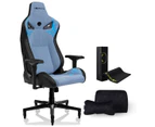 KARNOX Gaming Chair Ergonomic Office Chair Cloth 4D Armrests Recliner Chair Aluminum Base Bluish Grey