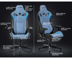 KARNOX Gaming Chair Ergonomic Office Chair Cloth 4D Armrests Recliner Chair Aluminum Base Bluish Grey