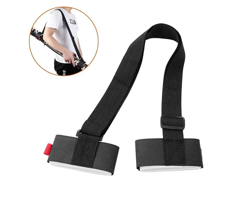 GEERTOP Adjustable Ski Shoulder Straps Handheld Nylon EVA Carrier Straps-A