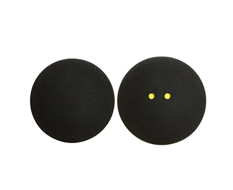 2Pcs Squash One-Yellow-Dot Low Speed Sports Rubber Balls Professional Player Competition Squash, Black