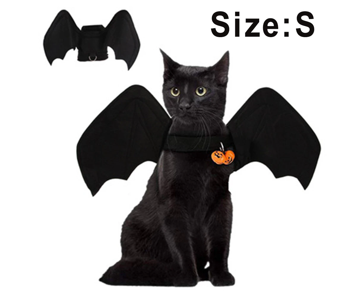 Pet Cat Bat Wings for Halloween Party Decoration, Puppy Collar Leads Cosplay Bat Costume,Cute Puppy Cat Dress Up Accessories