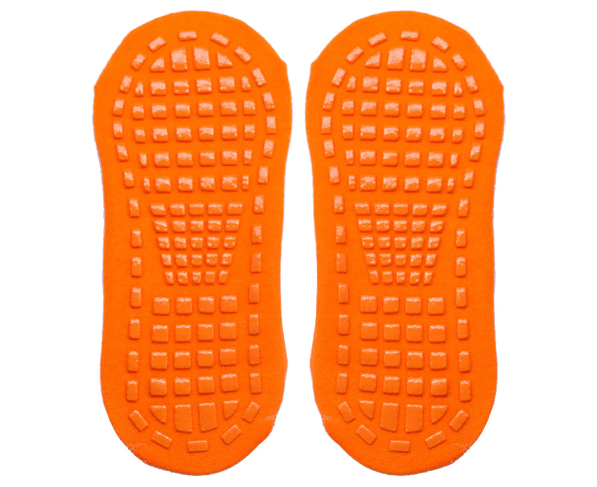 Fufu 1 Pair Sport Socks Anti-slip Elastic Silicone Sticky Grip Yoga Socks for Unisex-Orange