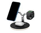3-in-1 Wireless Magnetic Charging Stand-Black