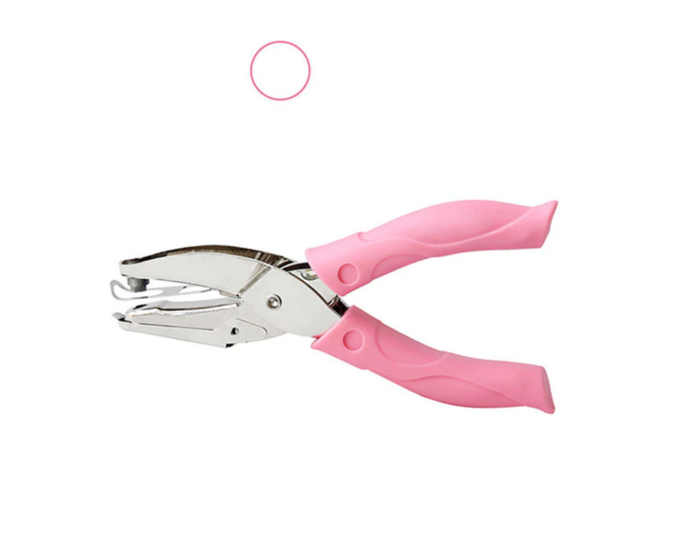 Small Single Hole Punch Comfortable Handle Compact Lightweight Handheld Hole Puncher for Home Office DIY 6mm Big Round Hole