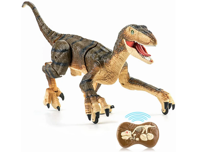 Remote Control Dinosaur Toys for Kids Boys Girls, Electronic Realistic RC Dinosaur Velociraptor Dragon, Dinosaur Toy Gifts