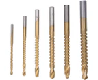 6pcs Serrated Drill Bit For Woodworking High Speed ​​Steel Twist Drill Bits For Soft Material 3-8mm