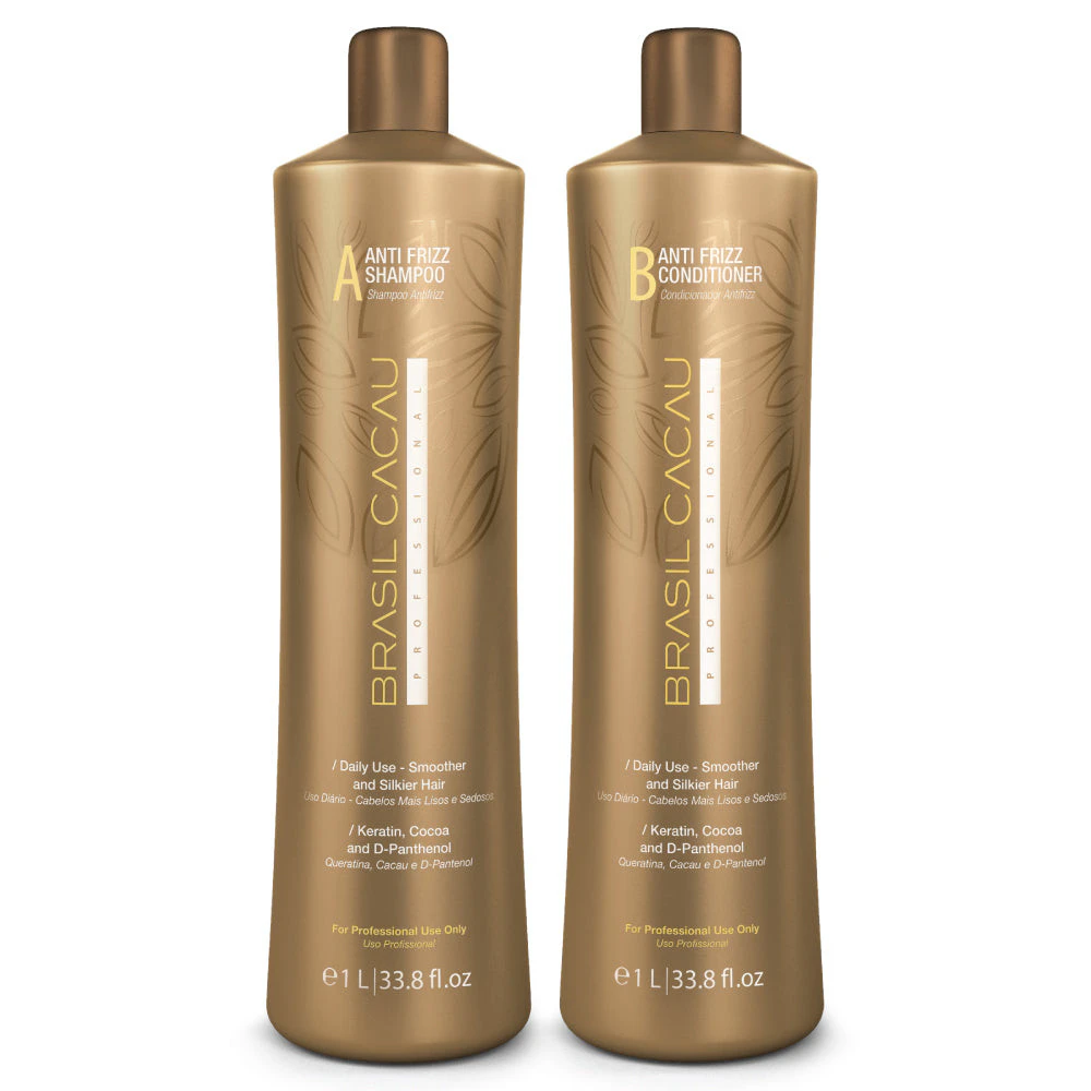 Brasil Cacau Anti Frizz Shampoo & Conditioner 1 Litre Duo